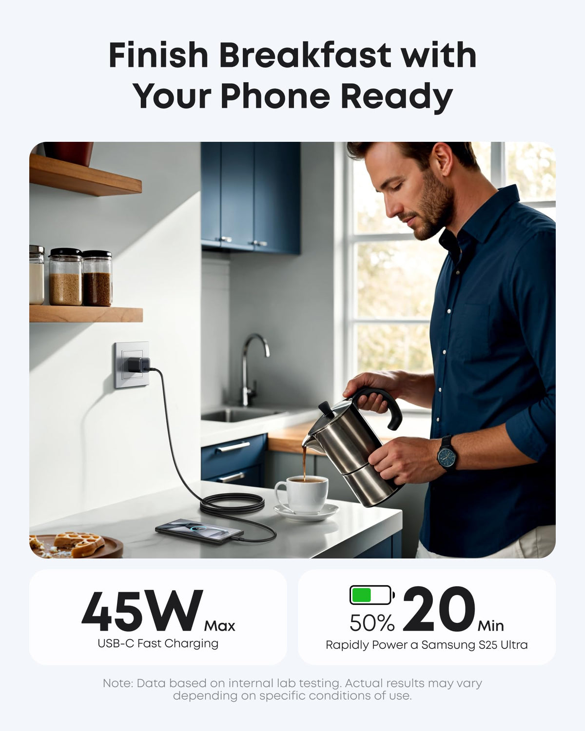 Anker Nano 45W USB-C Charger with 6 ft Cable, photo 4