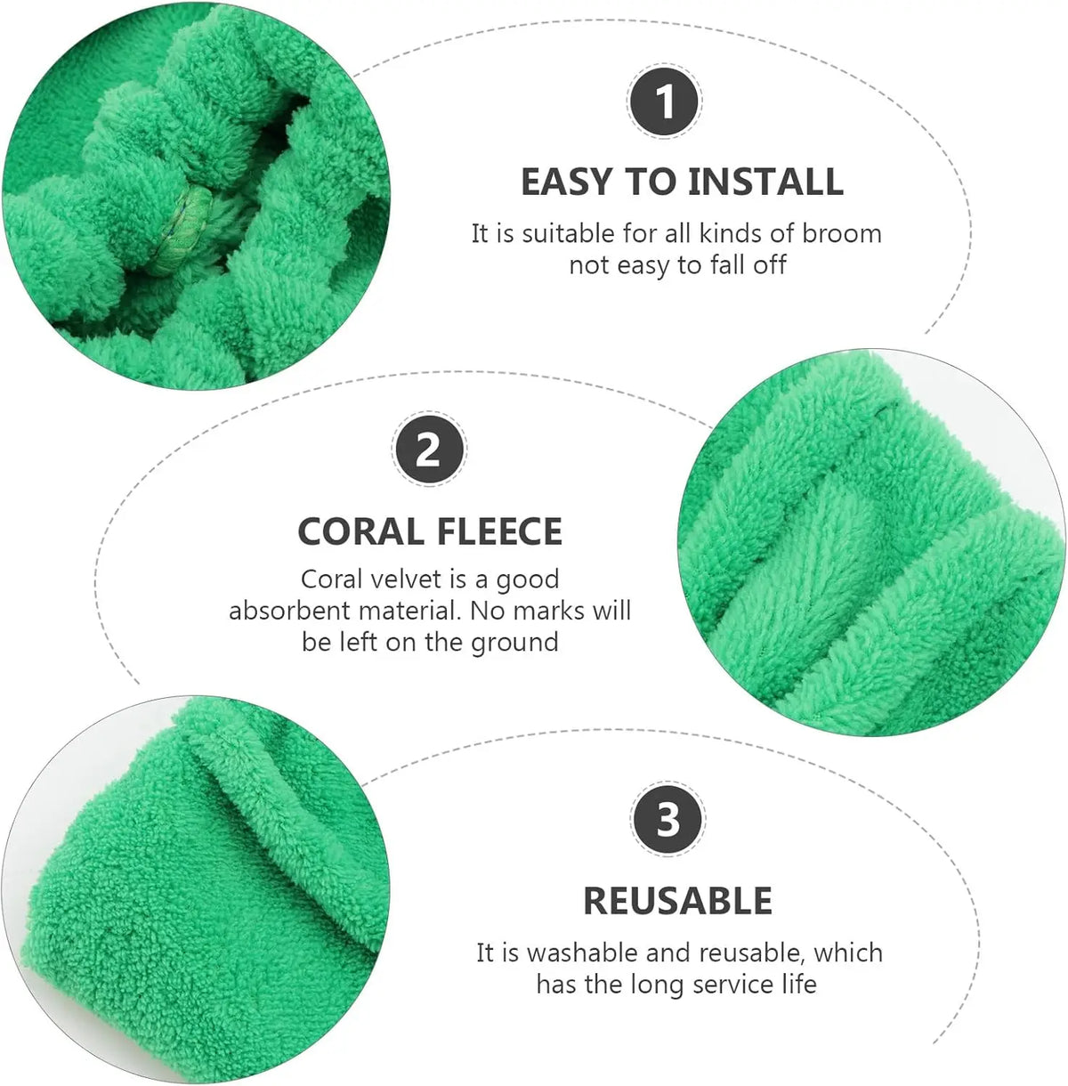 CleanSweep™ 🏡💧 — Ultra-Absorbent Microfiber Mop Cover