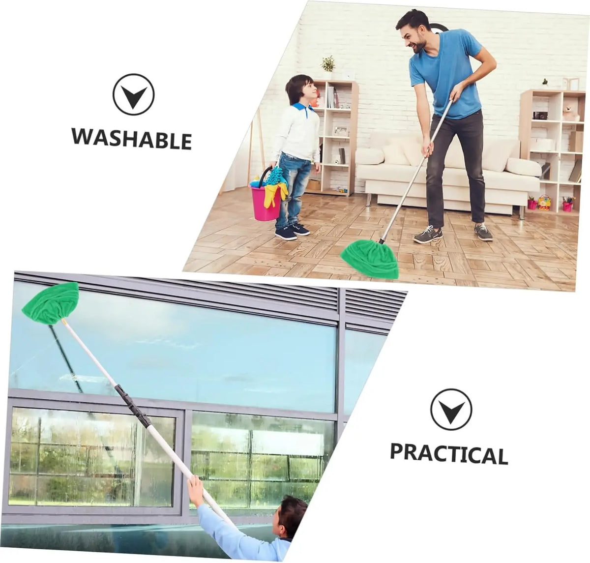 CleanSweep™ 🏡💧 — Ultra-Absorbent Microfiber Mop Cover