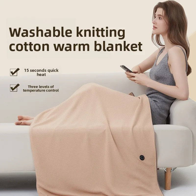 CozyVolt™ 🔥🧣 — USB-Heated Wearable Blanket Shawl